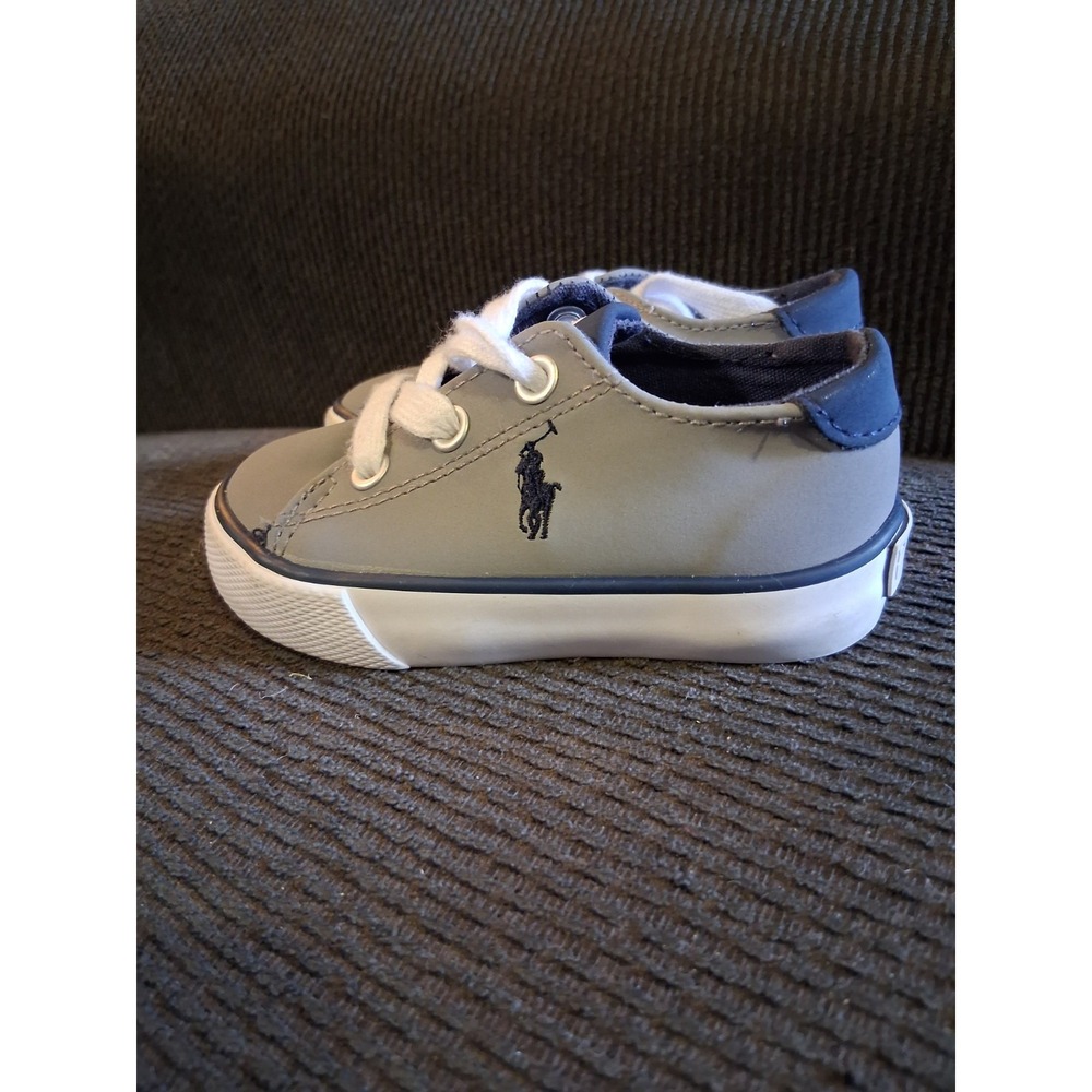 Polo Ralph Lauren Shoes Kids 5‎ Holston Low Gray Blue Boat Causal